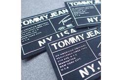 China Raised White Logo Taffeta OEKO Custom Neck Labels Silk Printing Silicon supplier