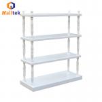 4 Layers Customized Wood / Metal Garment Hanger Rack For Cloth Display for sale