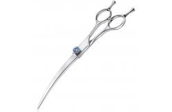 China Elegant SUS440C Curved Thinning  Dog Fur Scissors for Chunker trimming supplier