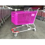 Light Weight Durable Plastic Shopping Trolley 180L Logo Print On Handle for sale