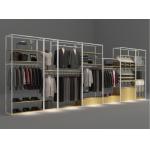 Shopping Mall Cloth Display Showcase / Clothes Storage Rack Metal Fireproof for sale