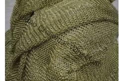 China Space Divider Metal Mesh Drapery , Hotel Curtain Brass Wire Chainmail Ring Mesh supplier