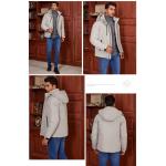 Solid Pattern Men's Hooded Jacket For Winter Windproof And Functional