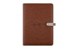 China PU Leather B5 Wireless Charging Notebooks With Magnetic Flap Multifunctional supplier