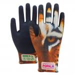 Popalm Unisex Animal Print Garden Gloves 15gauge Latex Palm Coated Work Gloves For All Tasks for sale