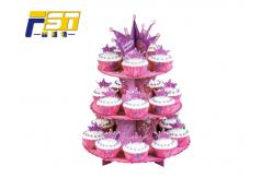 China Biodegradable Cardboard Cake Display Screen Printing Customized Specification supplier