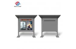 China Canopy Design Outdoor LCD Totem With 55inch Dual Screens + Led Sign supplier