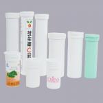 Customized Effervescent Tablet Bottle with Desiccant Flip Cover and Dry Offset Printing for sale