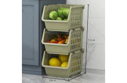 China Stackable Hollow Fruit Vegetable Organizer Basket Kitchen Supplies supplier