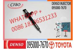 China Hilux diesel Injector 23670-0R030 23670-0R140 23670-0R190 095000-7670 supplier