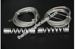 China Hot Runner Coil Heaters Spring Heater With Stainless Steel Braided Protection Sleeve supplier
