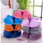 Colorful U Shaped Pillow Soft Feeling Cotton Material For Neck Protection for sale
