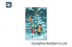 China 3D Craft Lenticular Christmas Cards , Interactive Greeting Cards Regular Size supplier