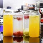Cans Eco Friendly Juice Bottles , Plastic Juice Bottles With Lids 330ml