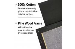 China Customizable Black Stretched Blank Black Stretched Painting Canvas Boards Various Sizes supplier