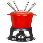 Enamel coated cast iron fondue set for sale