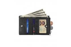 China PU Leather Mens Personalized Bifold Wallet Sublimation Coin Bag supplier