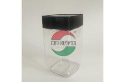 China Wide Mouth Square Transparent PET Bottles , Clear Pet Jars Oatmeal Can supplier