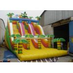 Commercial inflatable jungle dinosaur high slide classic inflatable dinosaur dry slide for sale
