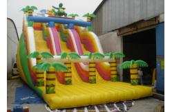 China Commercial inflatable jungle dinosaur high slide classic inflatable dinosaur dry slide supplier