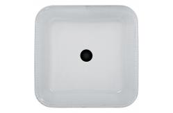 China 12mm Countertop Vanity Sinks Crystal Square Vessel Bathroom Scratch Resistant White supplier