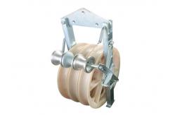 China Galvanized Transmission Conductor Stringing Block Pulley supplier