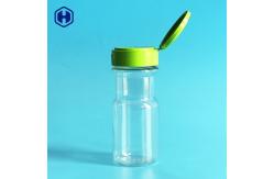 China Clear Powder Spice Jar Sifter Caps Fully Air Tight Plastic Spice Bottles supplier