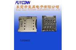 China Stainless Shell H1.28 10 Pin Socket SIM Card Connector supplier