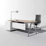 Metal Frame ISO Office Executive Table Simple Layer White Executive Desk for sale