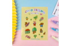 China UV Transparent 3d Epoxy Stickers Sprinkle Gold Cartoon Character Stickers supplier