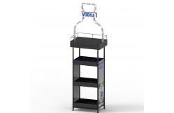 China Customizable Metal 4-Layer Laminated Whiskey Display Rack Suitable For Stores supplier
