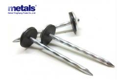 China BWG9 Hot Dipped Galvanized Roofing Nails Twisted Shank With Ruber Washer 1/2 supplier