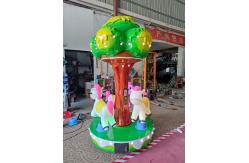 China 3 Players kids ride Carousel Merry mini Tree amusement game machine supplier