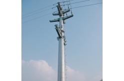 China Hongxin Overhead Line Galvanized Suspension Steel Pole Q460 Transmission Pole With Crossarms supplier