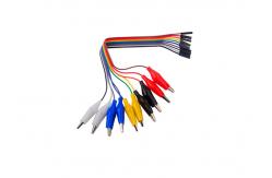 China Electric Test Lead 20cm 10pin Electrical Jumper Wire Female With Crocodile Clip supplier