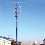 4g Cell Phone Telecom Bts Monopole Steel Tower Self Supporting Single Pole Radio Wifi for sale