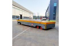 China 50 Tons Heavy Load Trackless Transfer Trolley Hydraulic Steering supplier