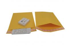 China Cushioned 8.5x12 Inches Yellow Bubble Wrap Envelope Flap 40mm Wide supplier