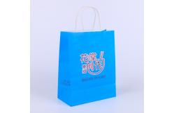 China CMYK Printing Fast Food Recycled Paper Bags With Handles supplier