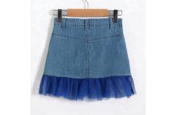 China Adjustable Mini Baby Girls Short Denim Skirt Embroidered Customized supplier