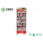 CMYK Printing Recyclable Pegboard Paper Cardboard Pop Up Floor Hook Displays Stand