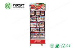 China CMYK Printing Recyclable Pegboard Paper Cardboard Pop Up Floor Hook Displays Stand supplier
