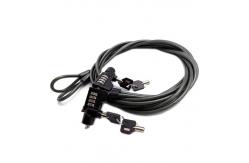China 4 Digital Adjustable Security Cable Lock Combination Notebook Anti theft Lock supplier