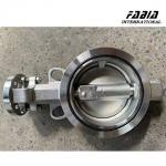 DN100 Hard Seal Stainless Steel Butterfly Valve Wafer Type Low Leakage High Effecient for sale