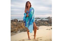 China Stitching Reinforced Beach Towel With Prints Lightweight And Easy To Carry supplier