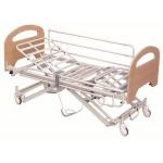 Enameled Steel Structure Nursing Home Beds With Collapsible Side Rails for sale