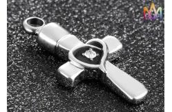 China 19.5x38.5MM Rustproof Cross Urn Engraved Necklace Charms supplier