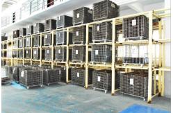 China Folding Stackable Steel Wire Mesh Pallet Cage With Galvanized Surface Treatment supplier