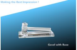 China crystal award/crystal gavel with base/crystal paperweight/crystal judge gavel supplier
