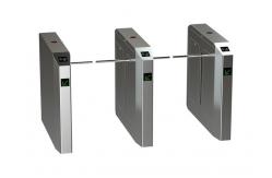 China LED Indicator NFC Drop Arm Turnstile 100W For Entrance Exit Gate supplier